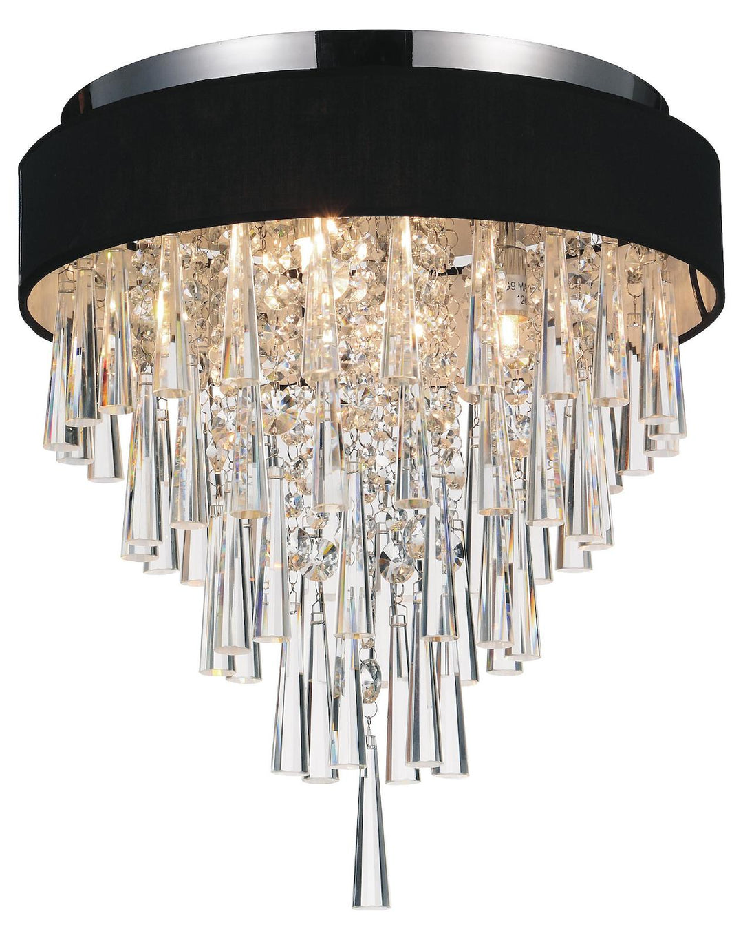 4 Light Drum Shade Flush Mount With Chrome Finish by CWI Lighting