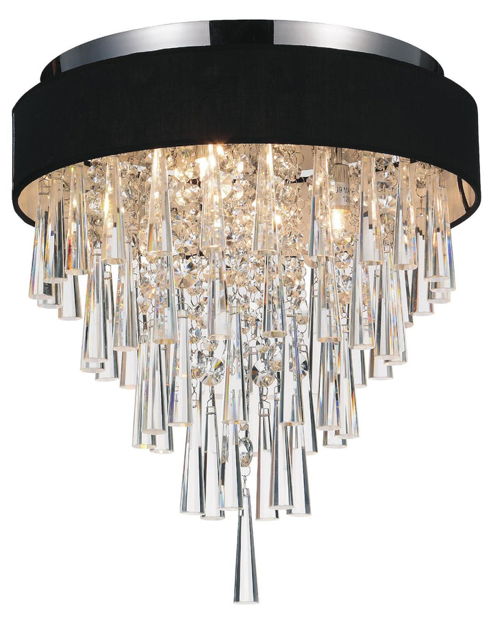 4 Light Drum Shade Flush Mount With Chrome Finish by CWI Lighting
