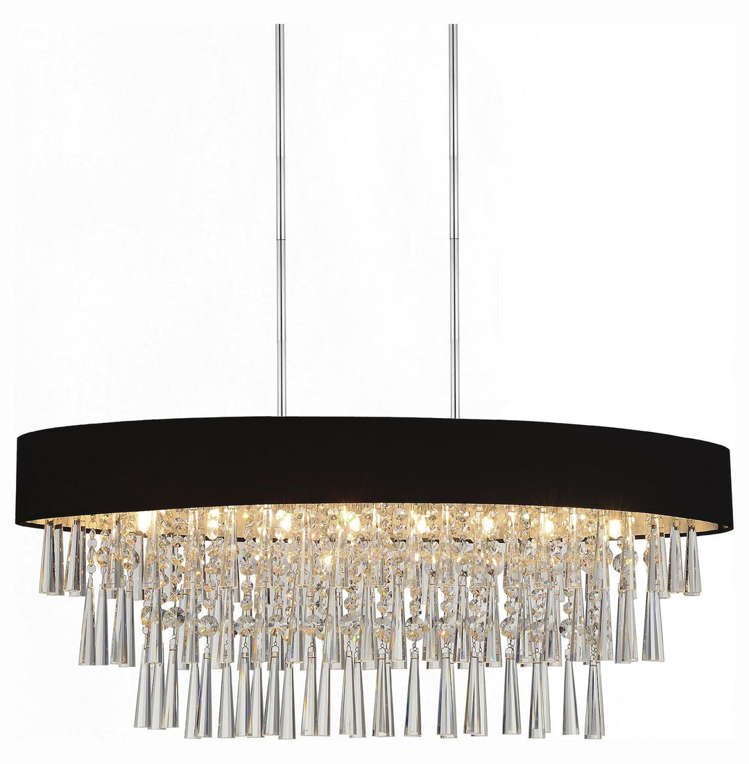 8 Light Drum Shade Chandelier With Chrome Finish by CWI Lighting