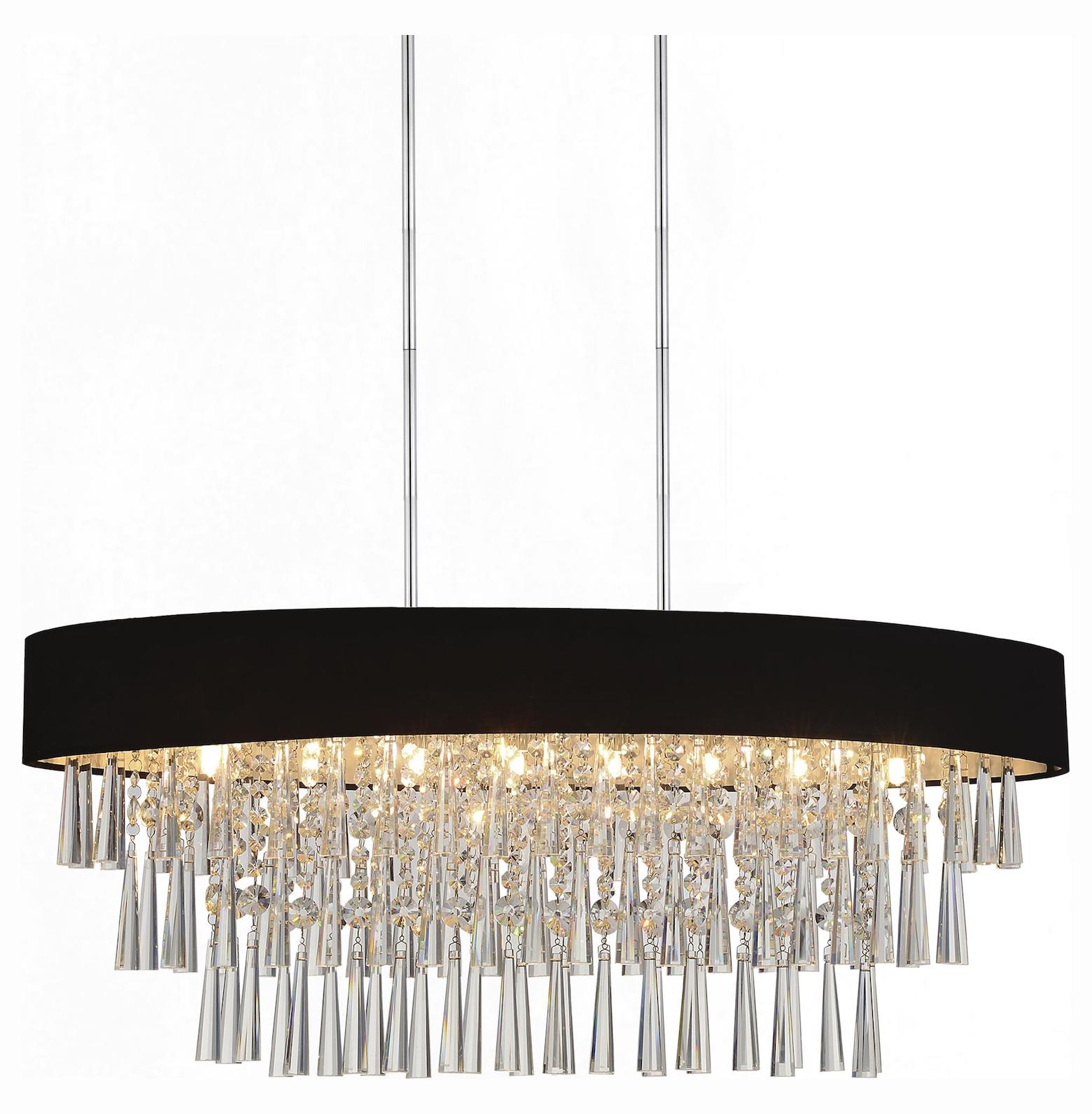 8 Light Drum Shade Chandelier With Chrome Finish by CWI Lighting