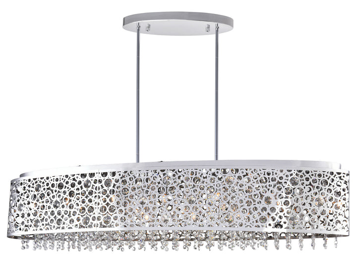 16 Light Drum Shade Chandelier With Chrome Finish