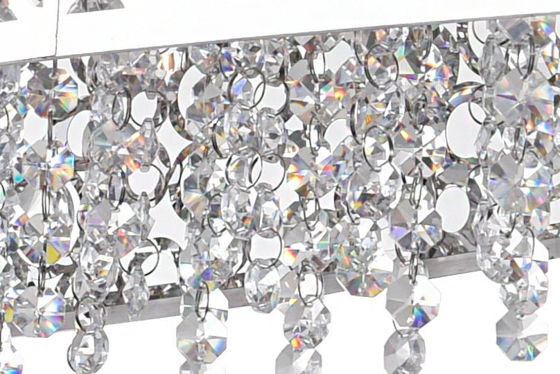 16 Light Drum Shade Chandelier With Chrome Finish