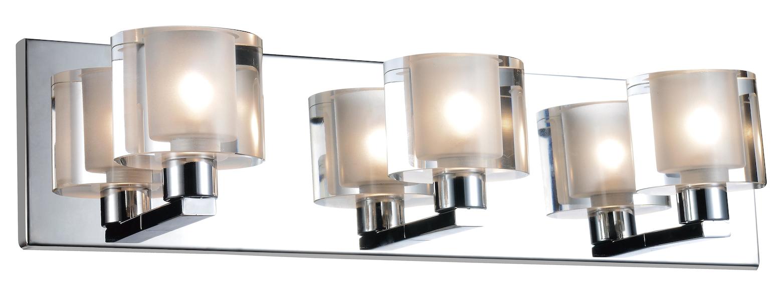 3 Light Wall Sconce With Chrome Finish by CWI Lighting