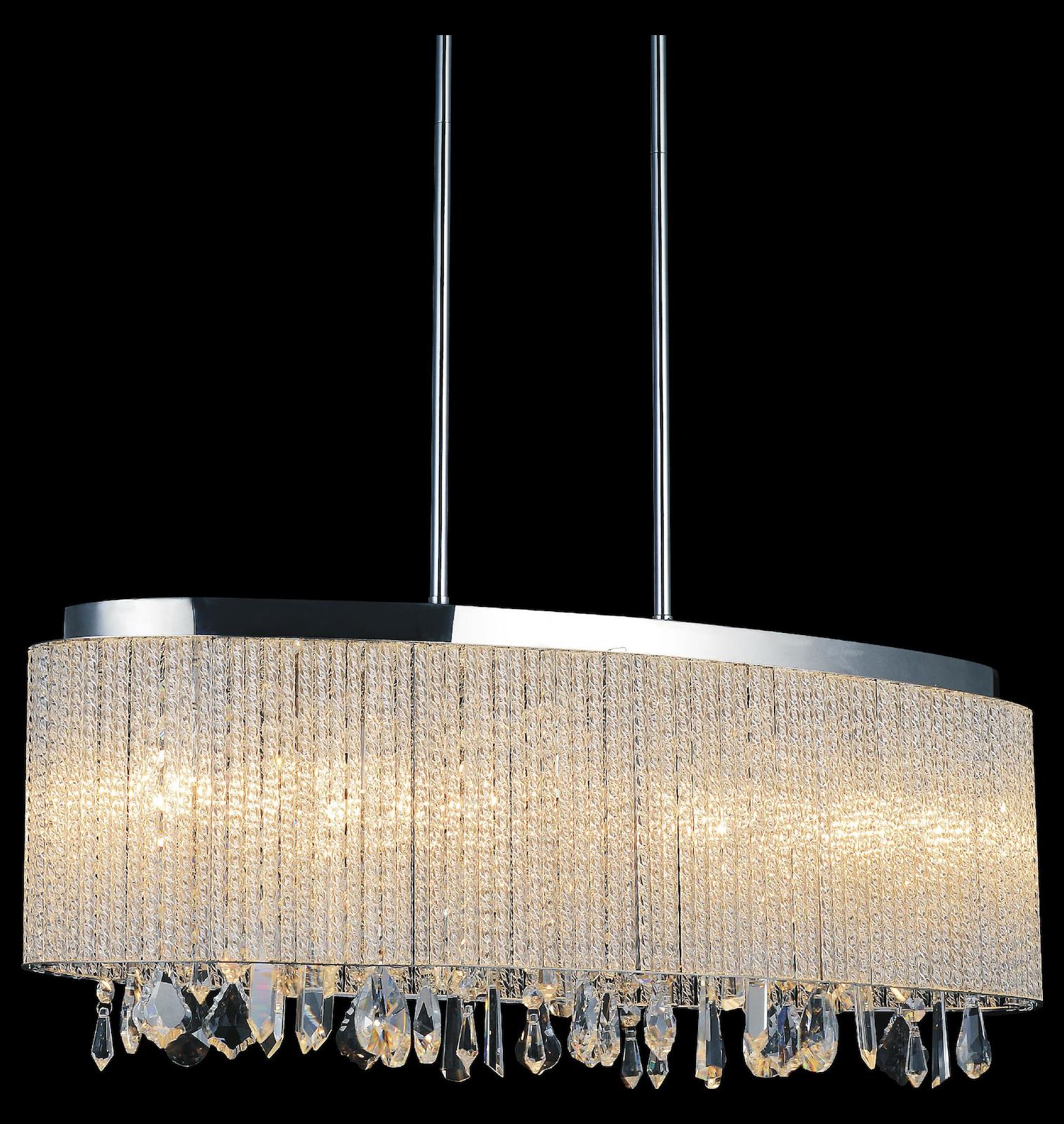 5 Light Drum Shade Chandelier With Chrome Finish by CWI Lighting
