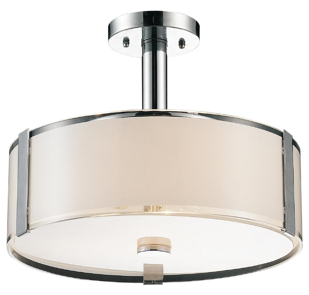 4 Light Drum Shade Chandelier With Chrome Finish by CWI Lighting