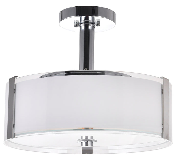 4 Light Drum Shade Chandelier With Chrome Finish