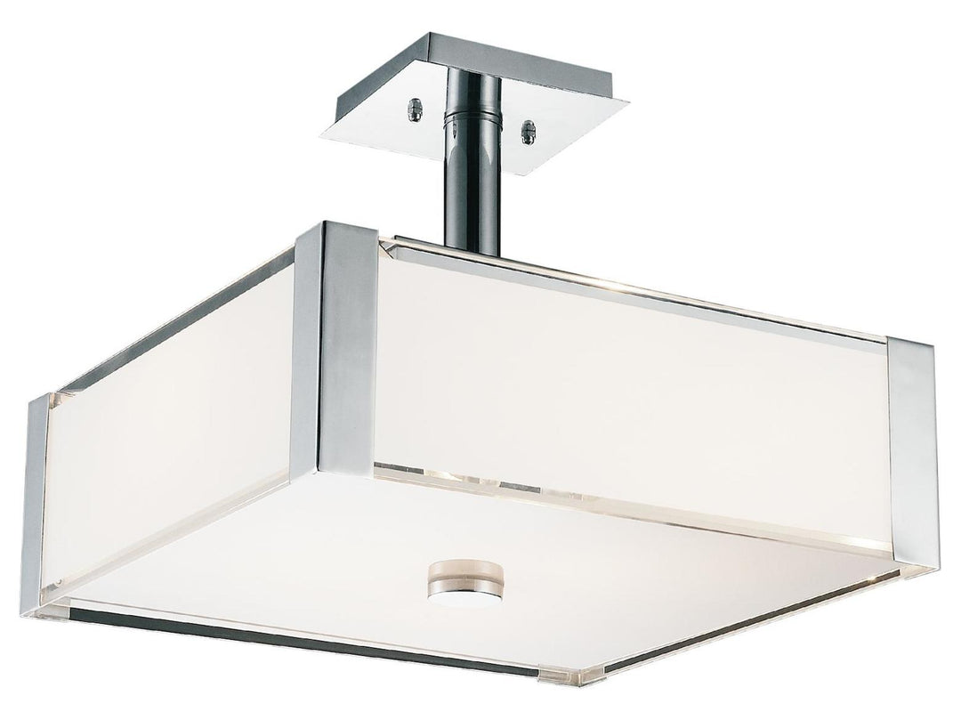 4 Light Drum Shade Chandelier With Chrome Finish by CWI Lighting
