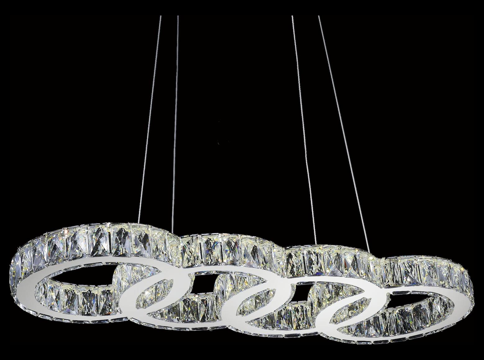 Led  Chandelier With Chrome Finish by CWI Lighting