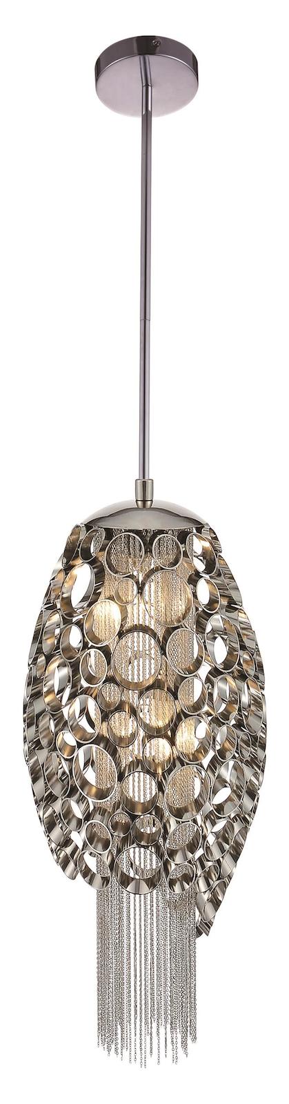 2 Light Drum Shade Mini Pendant With Chrome Finish by CWI Lighting