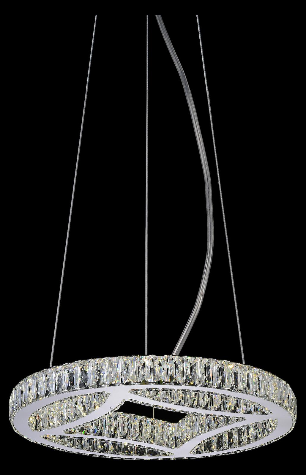 Led  Chandelier With Chrome Finish by CWI Lighting