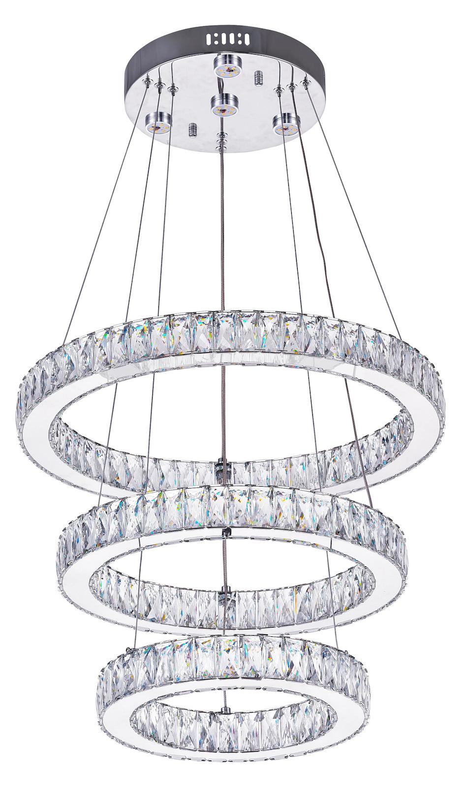 Led  Chandelier With Chrome Finish by CWI Lighting