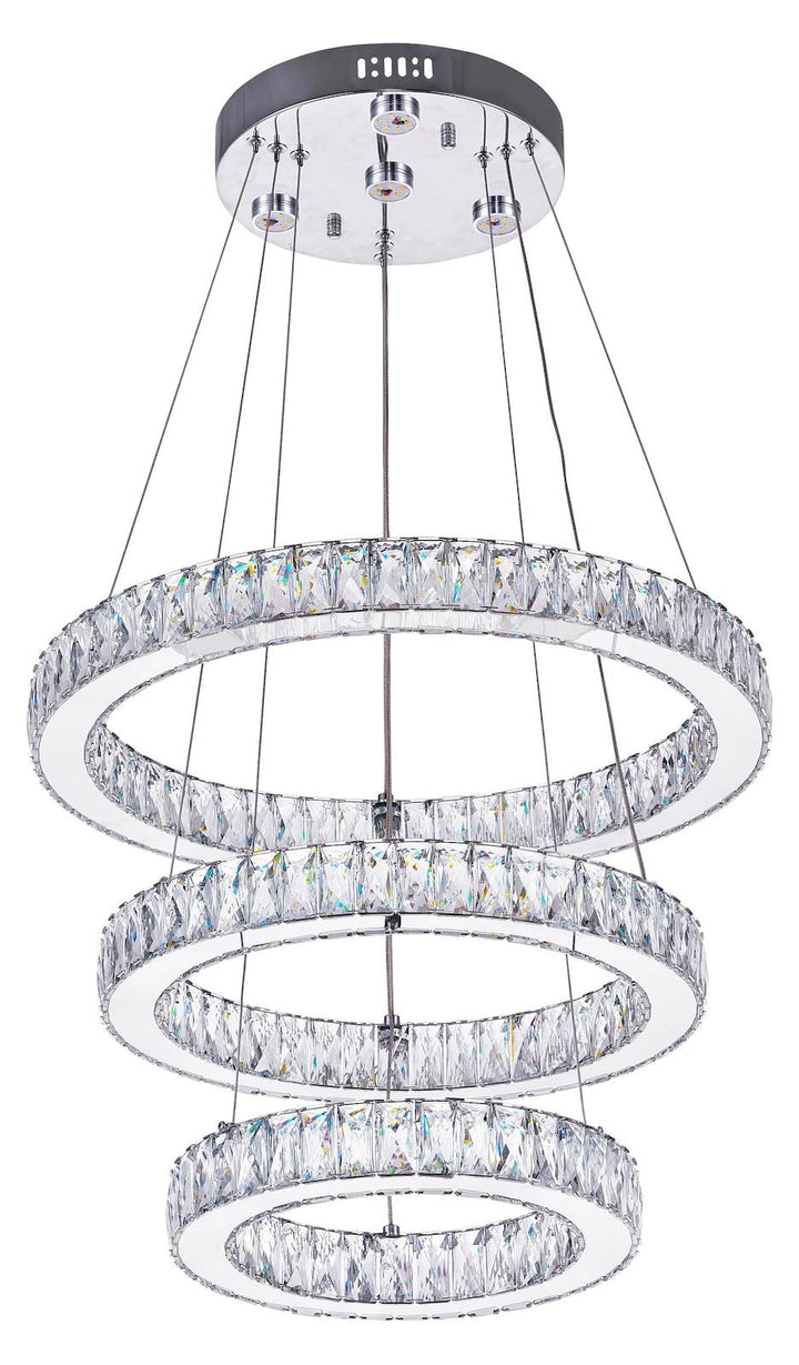 Led  Chandelier With Chrome Finish by CWI Lighting