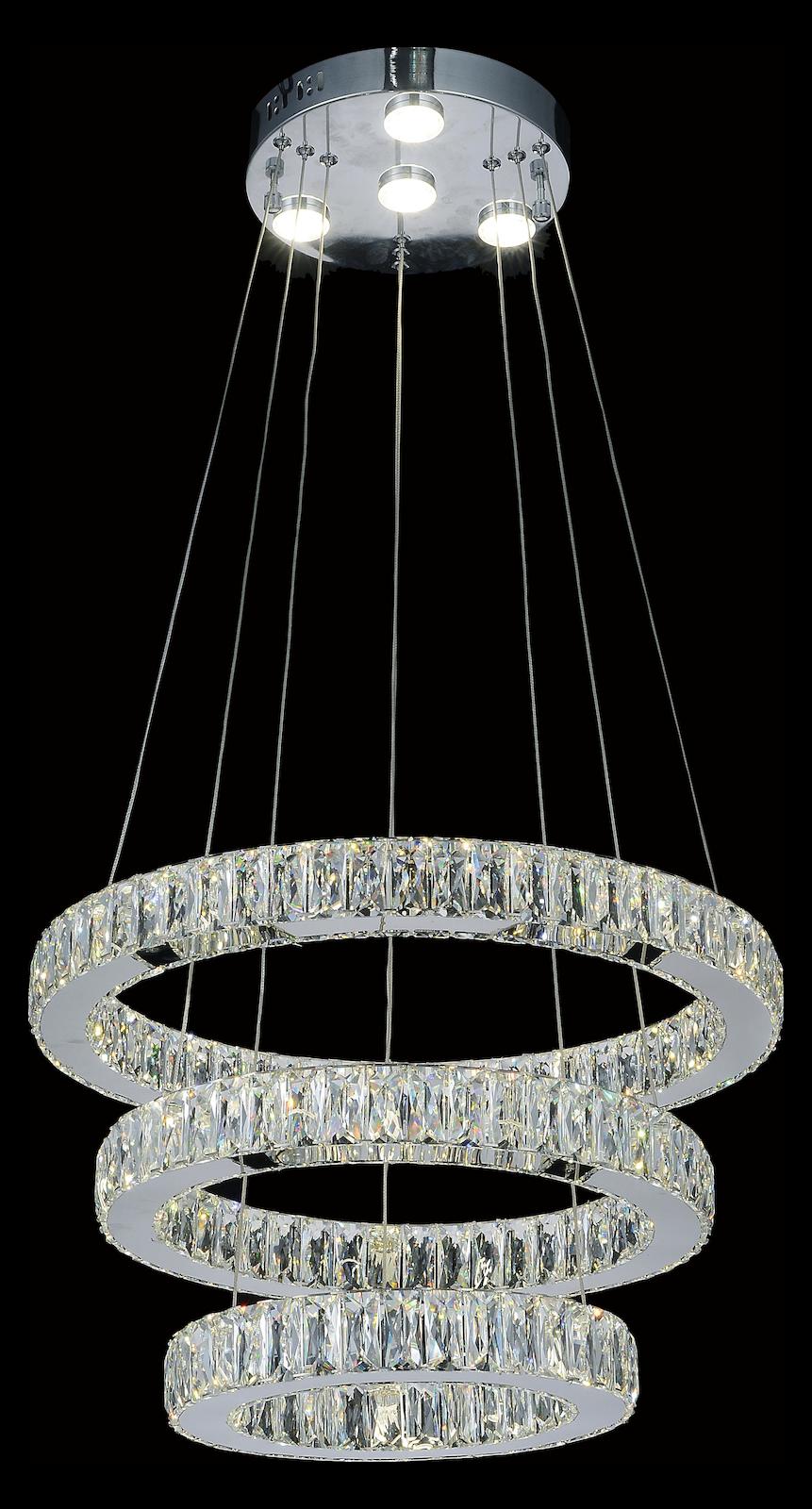 Led  Chandelier With Chrome Finish