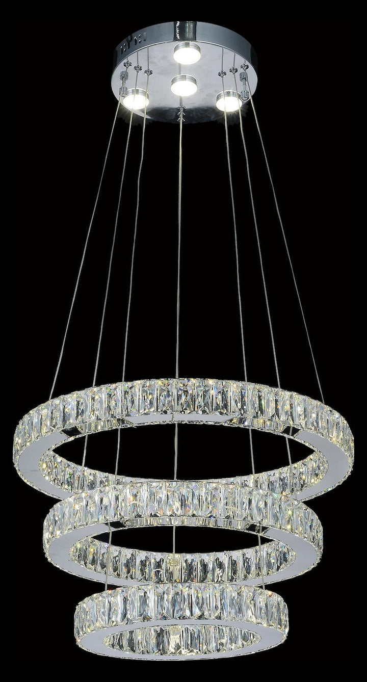Led  Chandelier With Chrome Finish