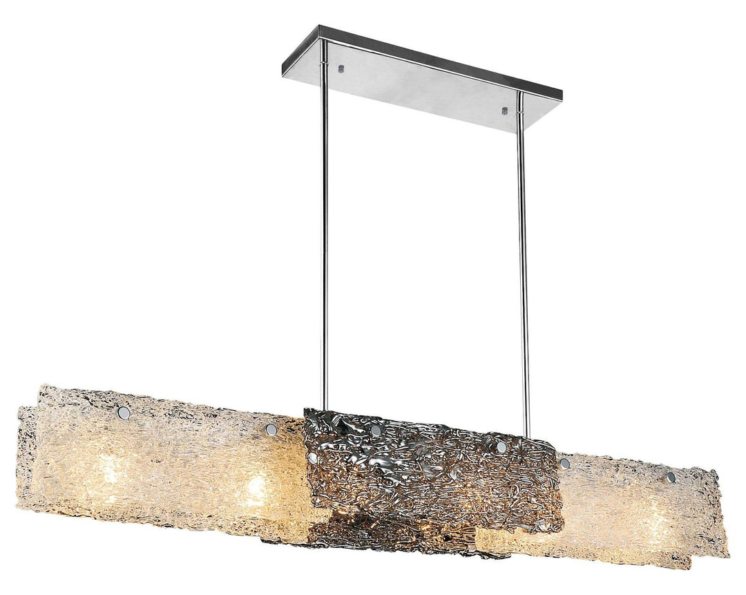 6 Light Down Chandelier With Chrome Finish by CWI Lighting