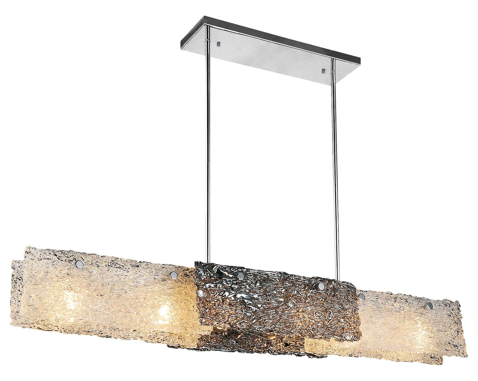 6 Light Down Chandelier With Chrome Finish by CWI Lighting