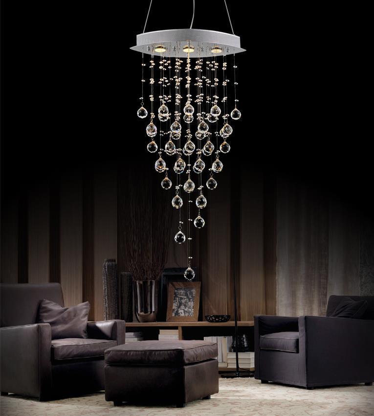 3 Light Down Chandelier With Chrome Finish by CWI Lighting