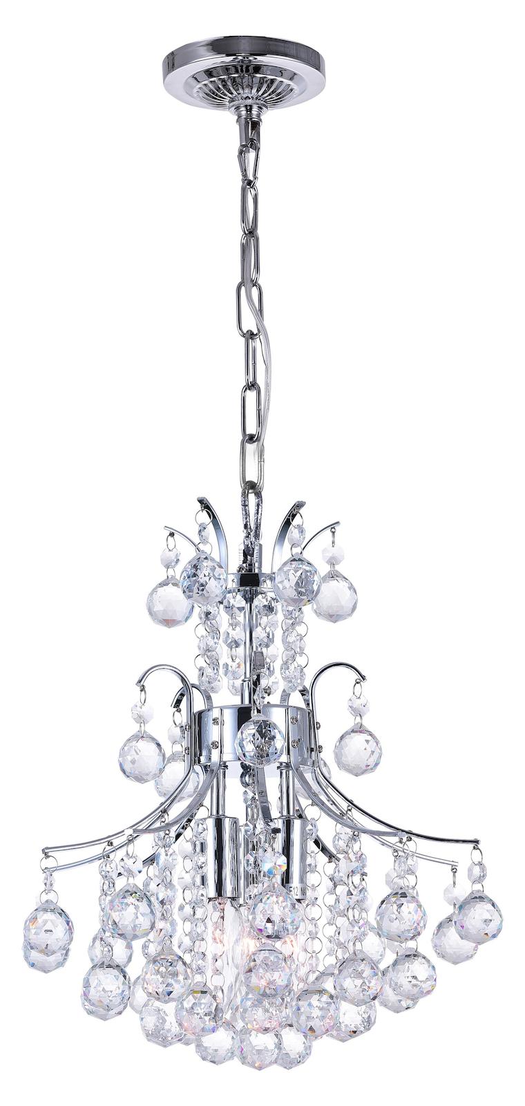 3 Light  Mini Chandelier With Chrome Finish by CWI Lighting