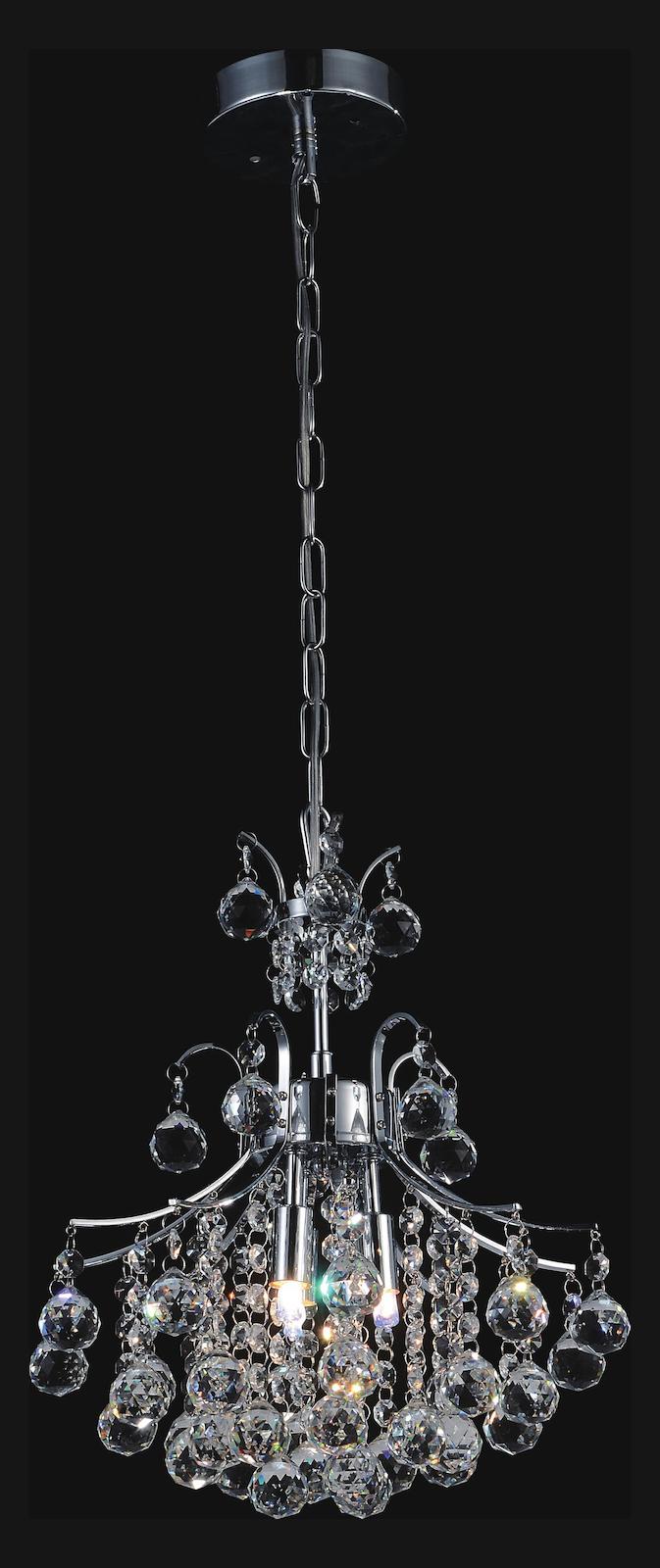 3 Light  Mini Chandelier With Chrome Finish