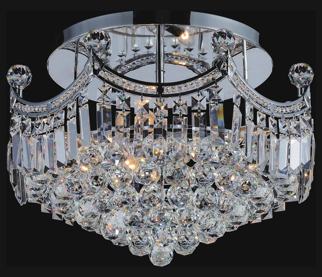 8 Light  Flush Mount With Chrome Finish by CWI Lighting