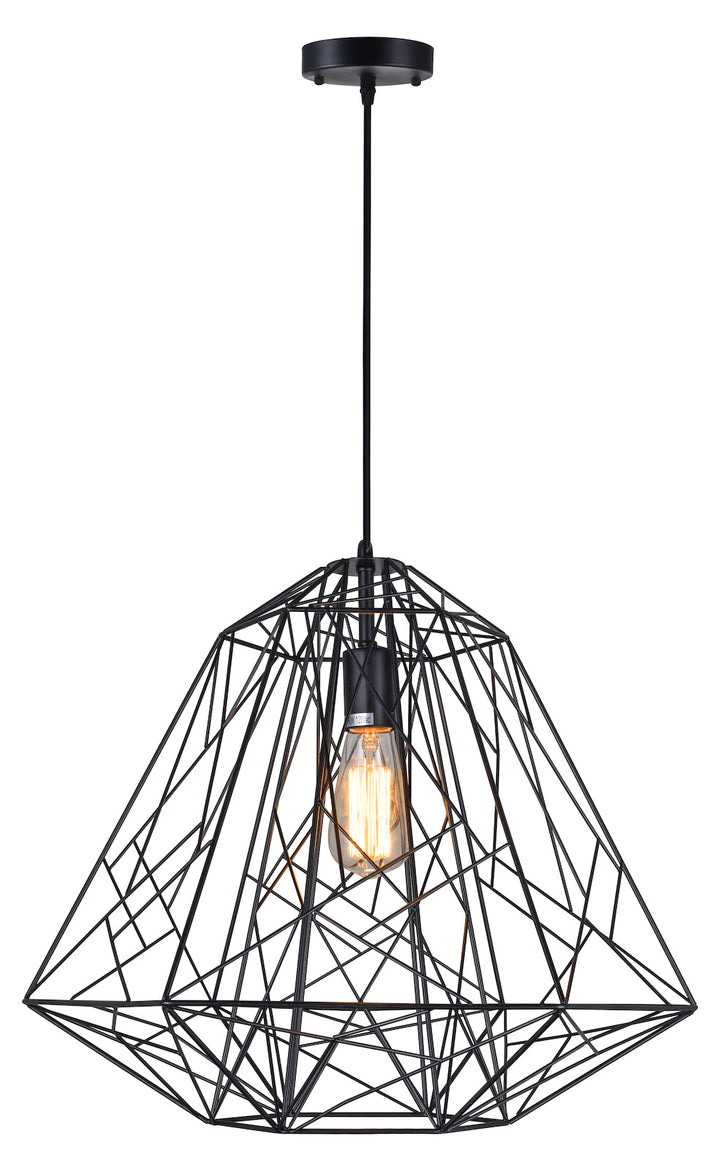 1 Light Down Pendant With Black Finish by CWI Lighting
