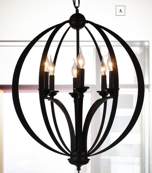 6 Light Up Chandelier With Black Finish by CWI Lighting
