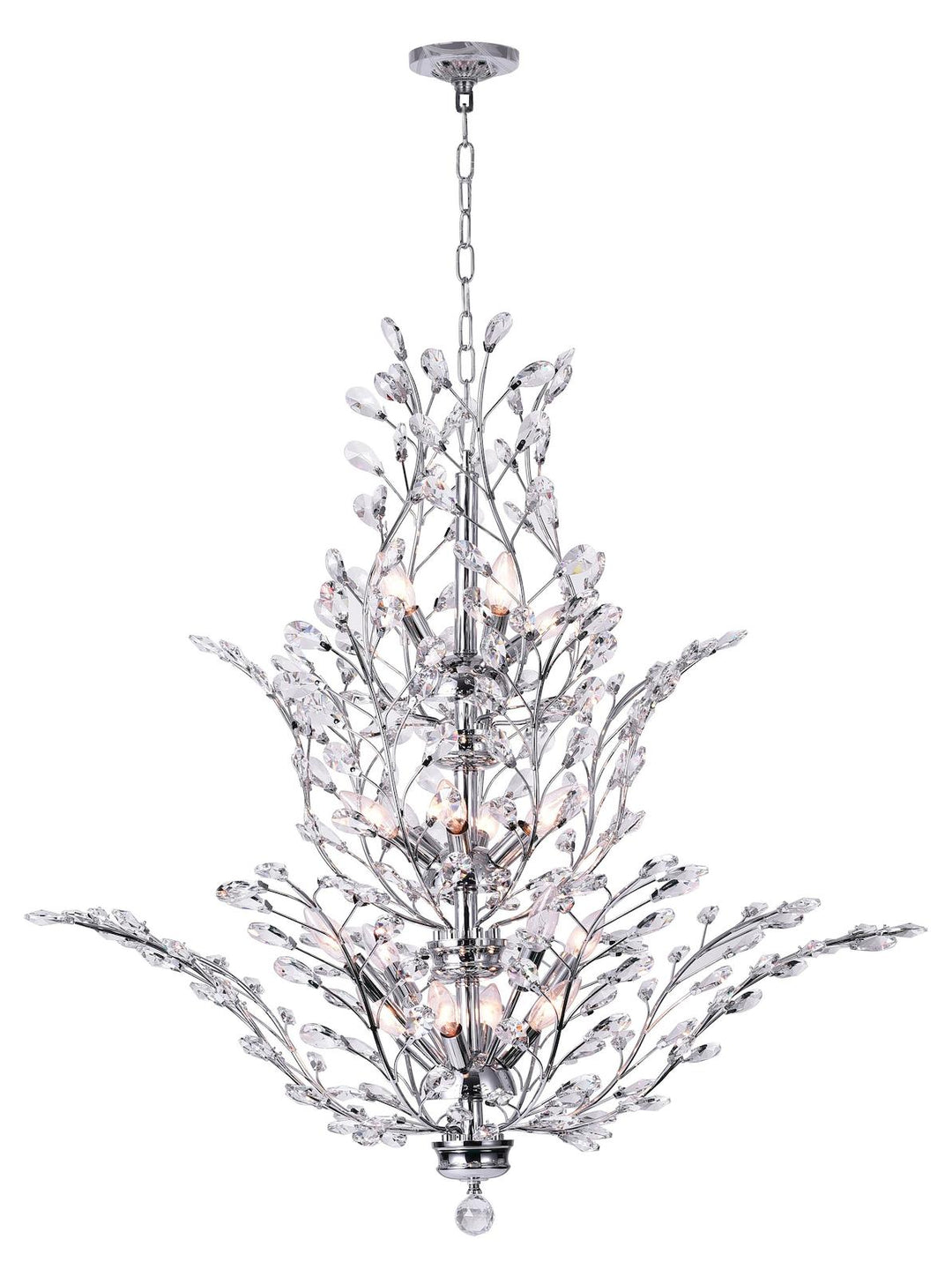 18 Light  Chandelier With Chrome Finish by CWI Lighting
