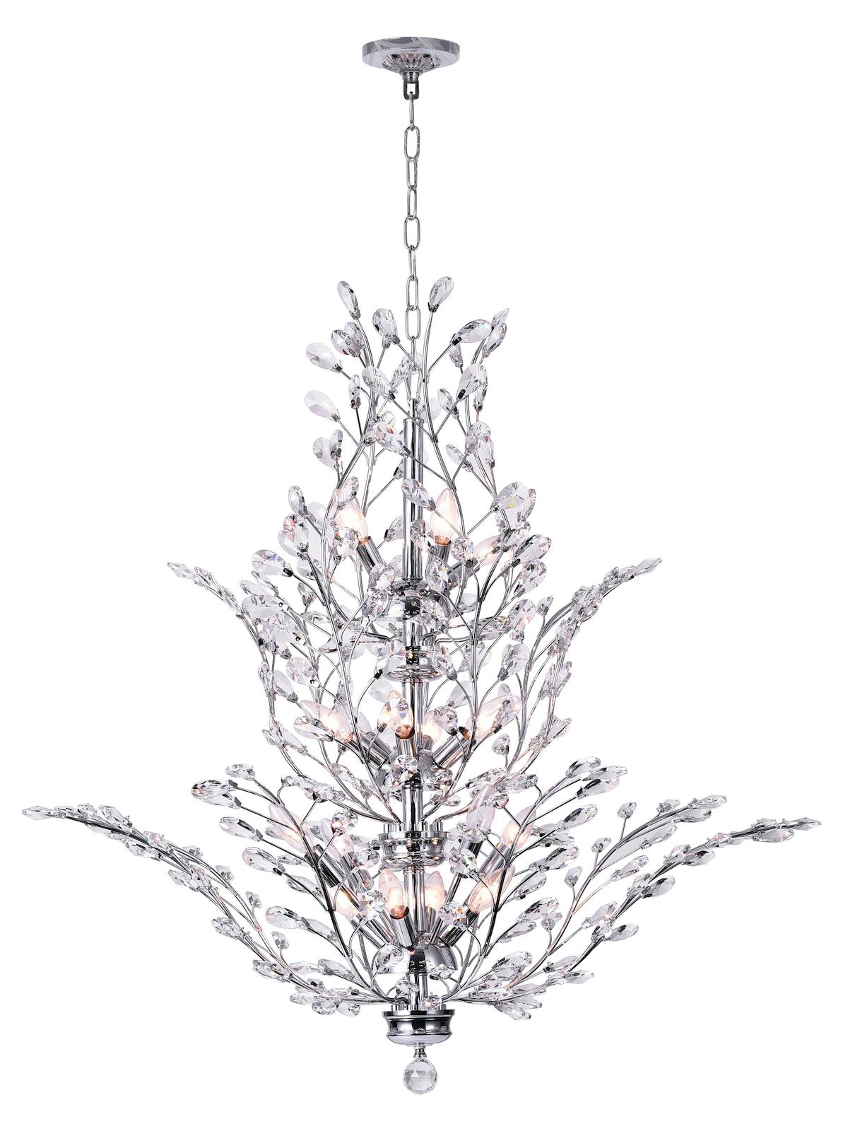 18 Light  Chandelier With Chrome Finish by CWI Lighting