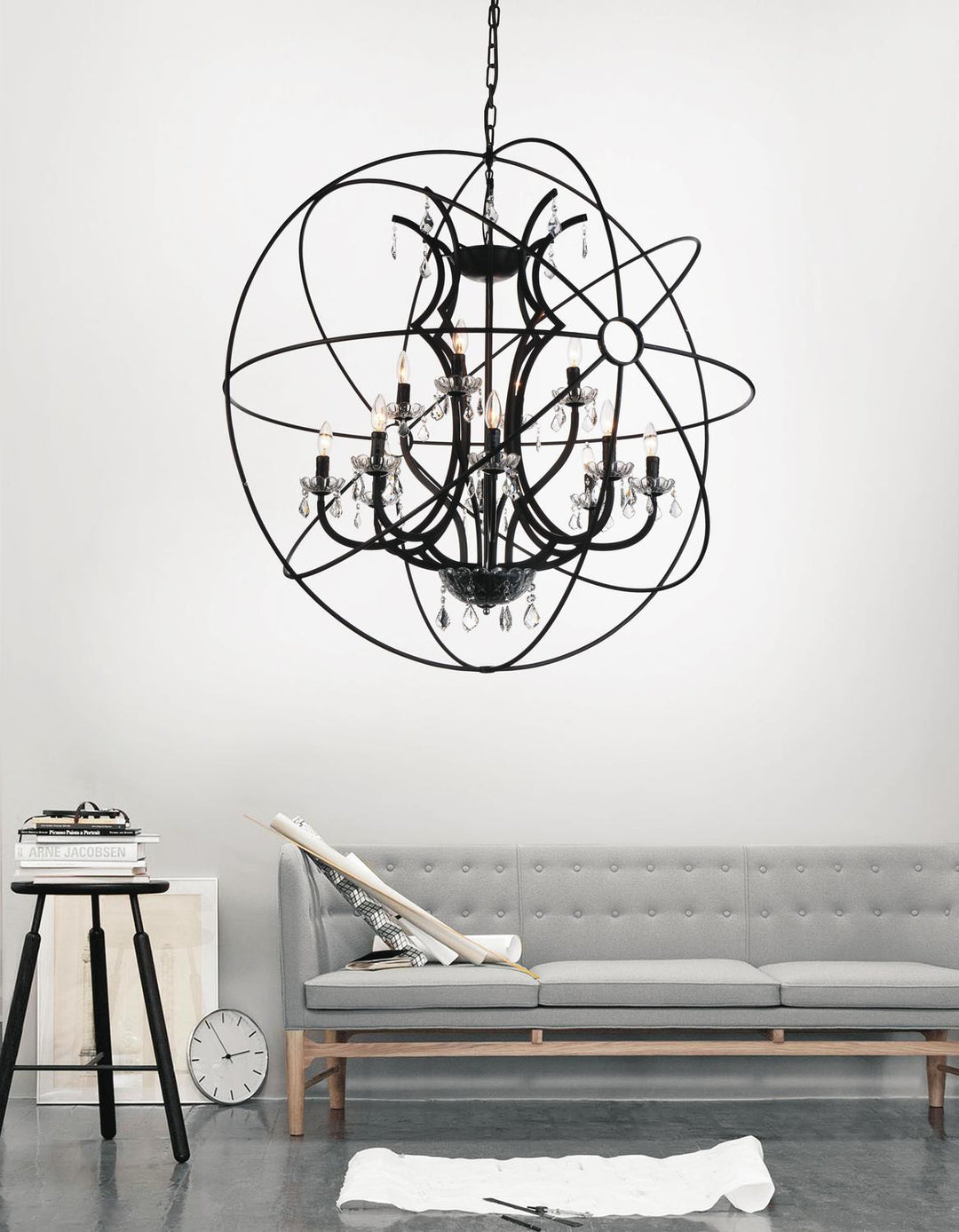 12 Light Up Chandelier With Brown Finish by CWI Lighting