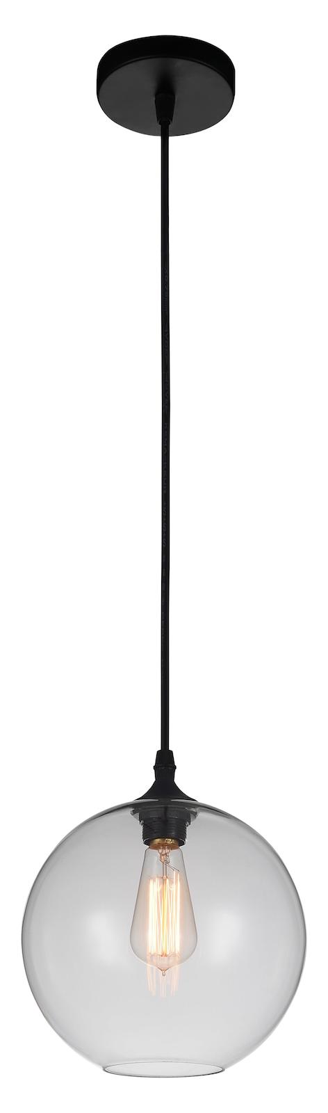 1 Light Down Mini Pendant With Transparent Finish by CWI Lighting