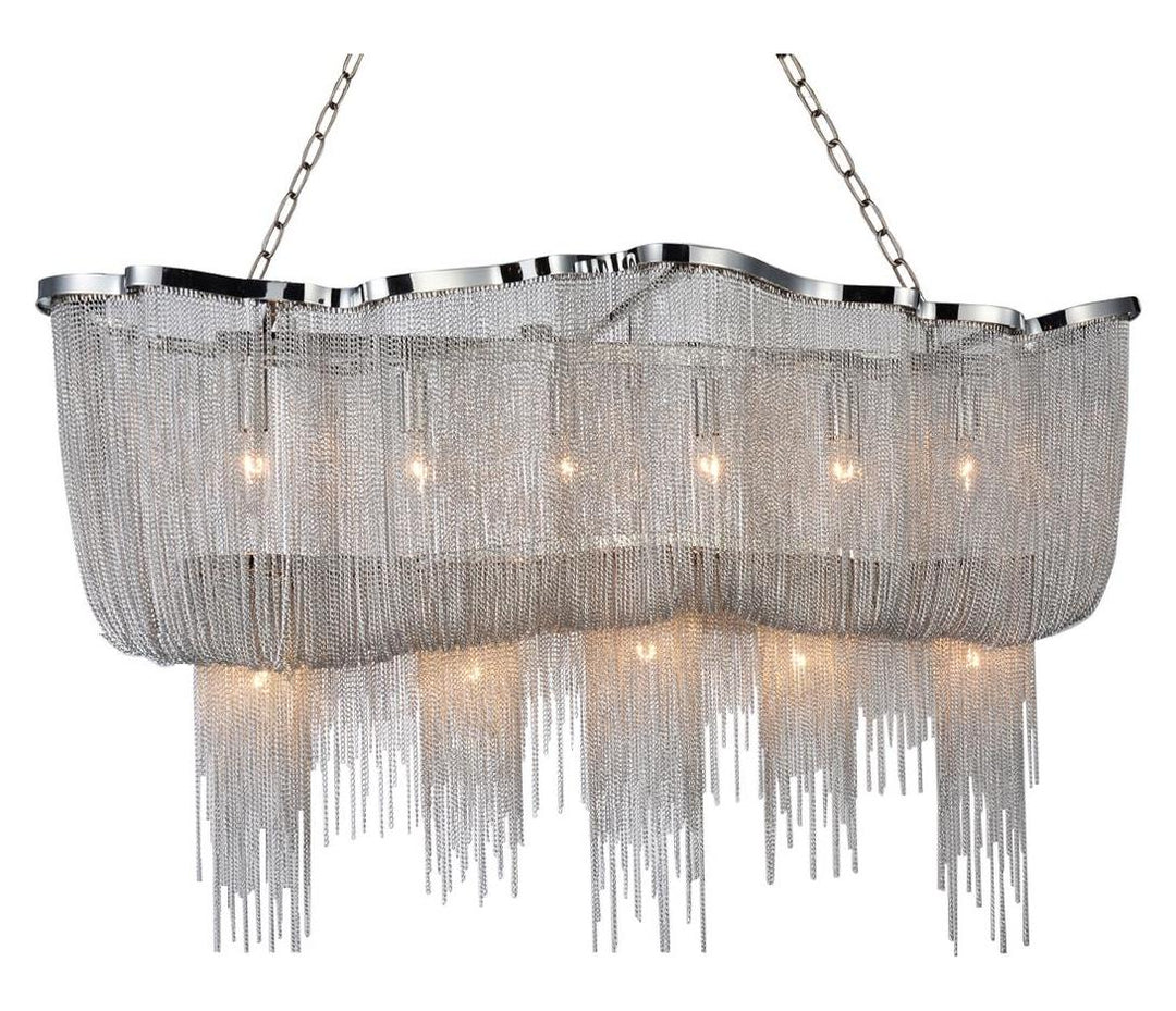 13 Light Down Chandelier With Chrome Finish by CWI Lighting