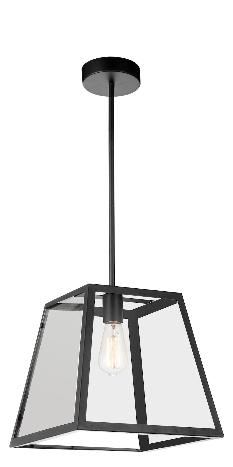 1 Light Down Mini Pendant With Black Finish by CWI Lighting