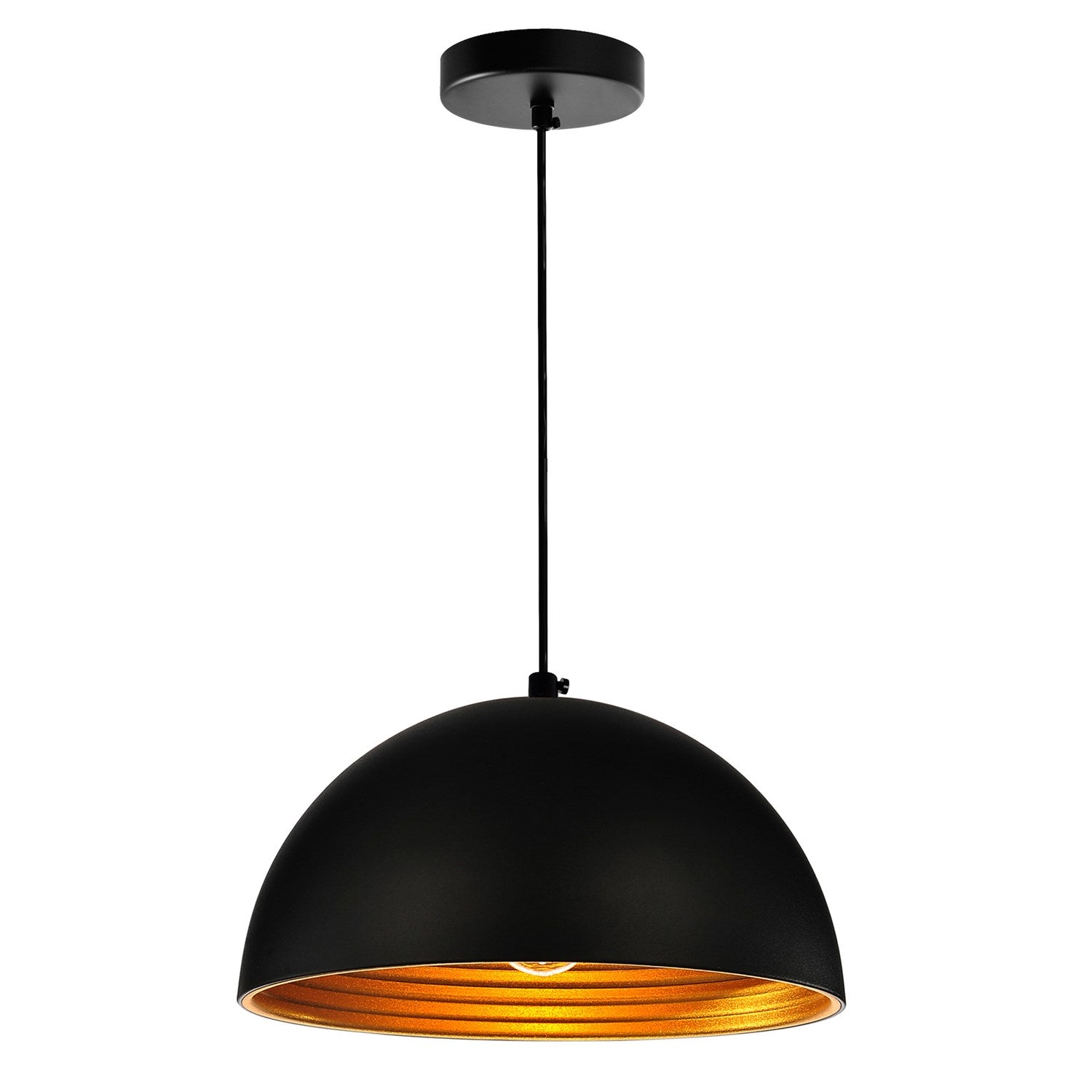1 Light Down Mini Pendant With Black Finish by CWI Lighting