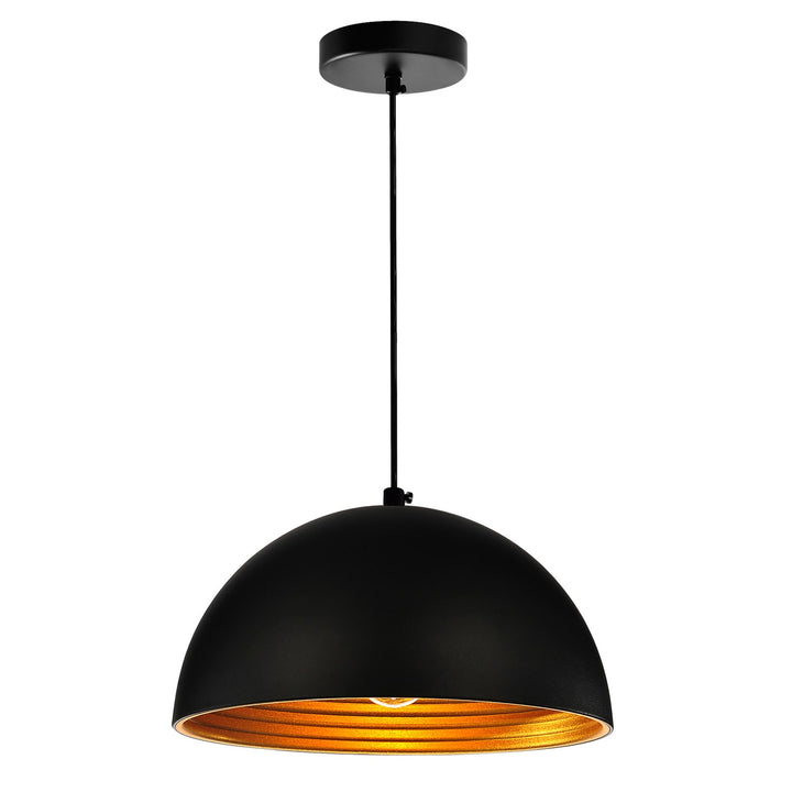 1 Light Down Mini Pendant With Black Finish by CWI Lighting