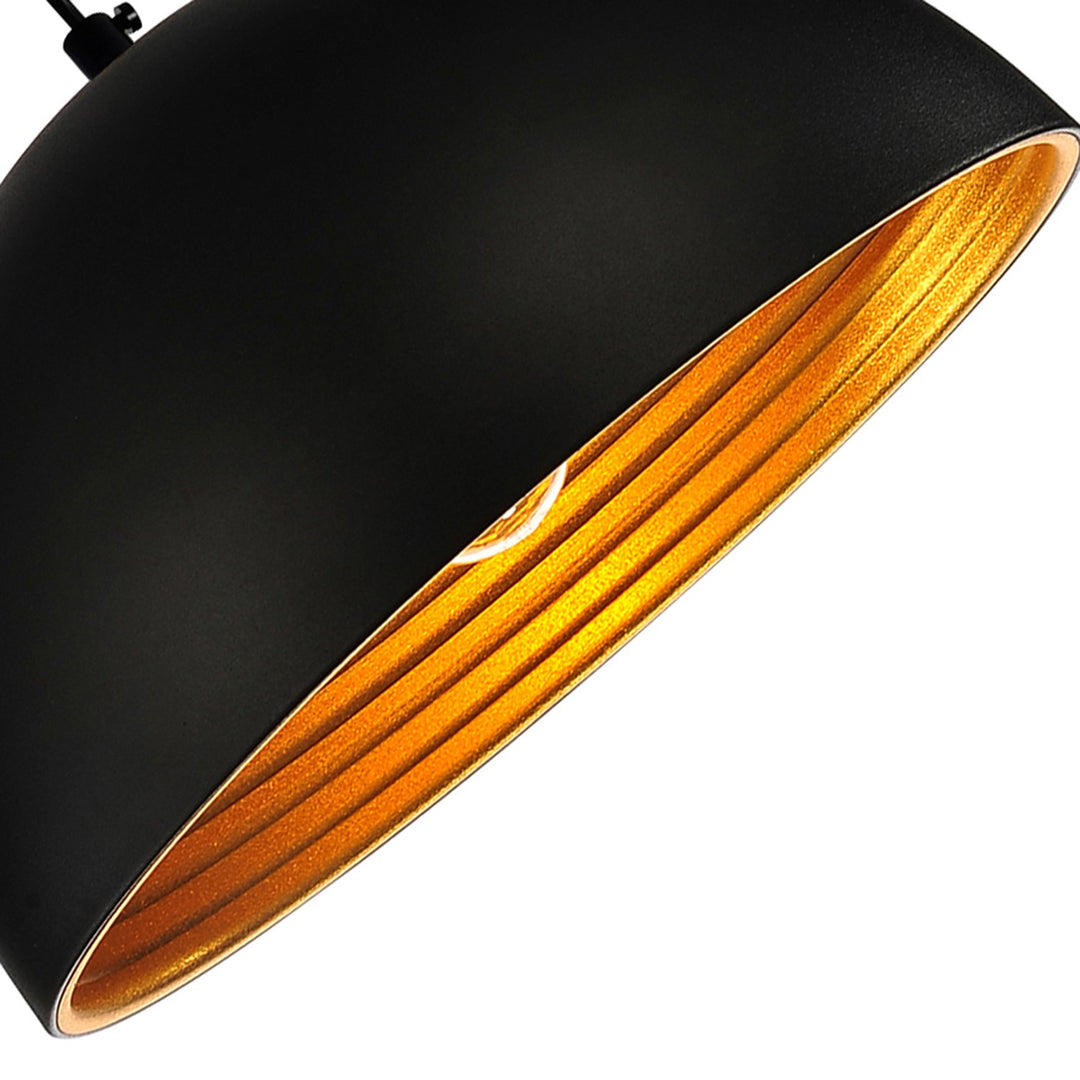1 Light Down Mini Pendant With Black Finish