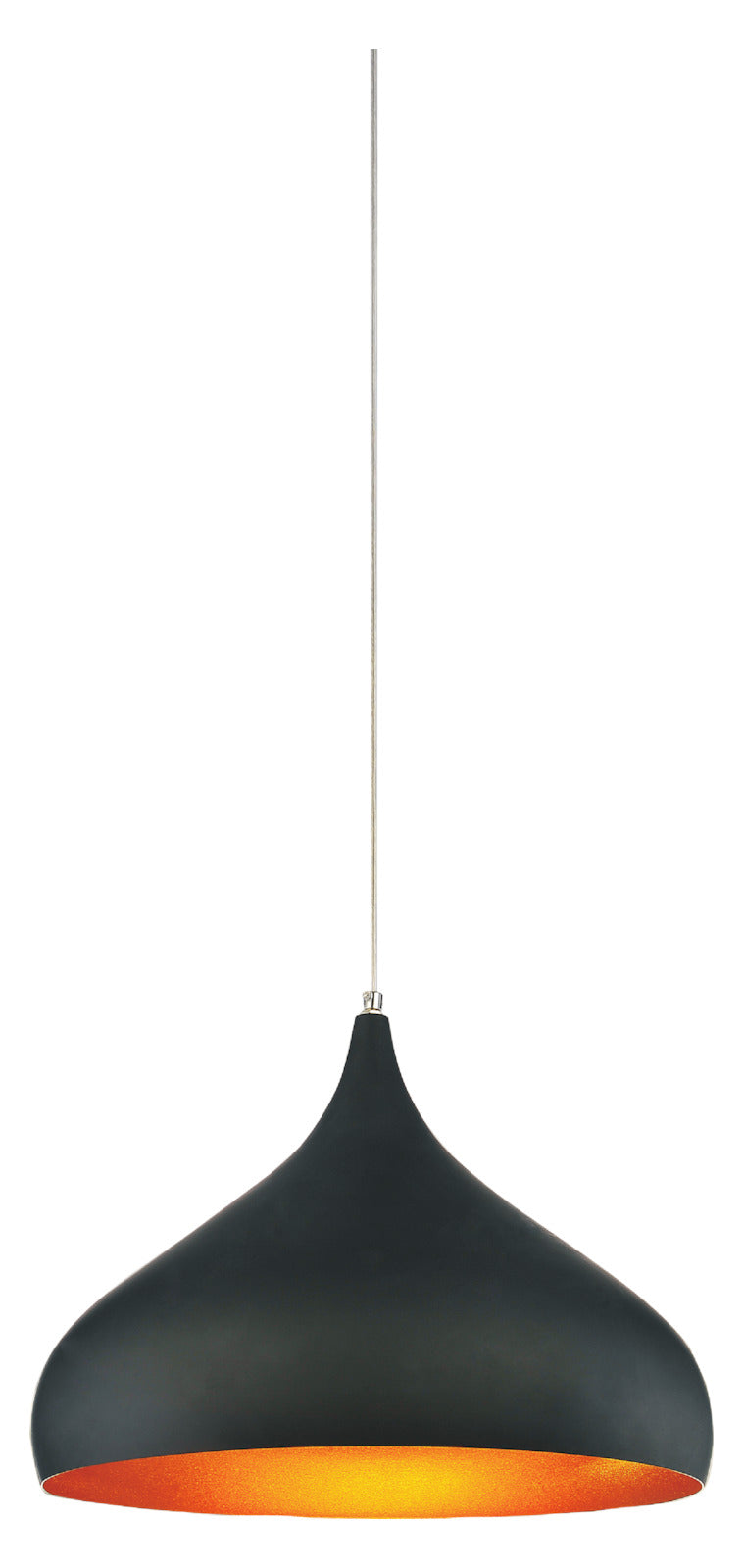 1 Light Down Pendant With Black Finish by CWI Lighting