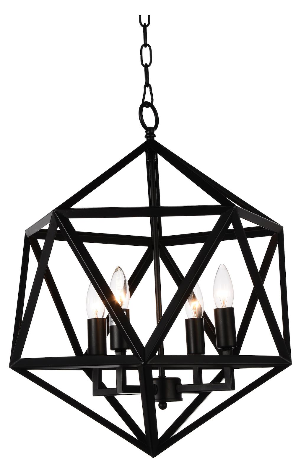 3 Light Up Pendant With Black Finish by CWI Lighting