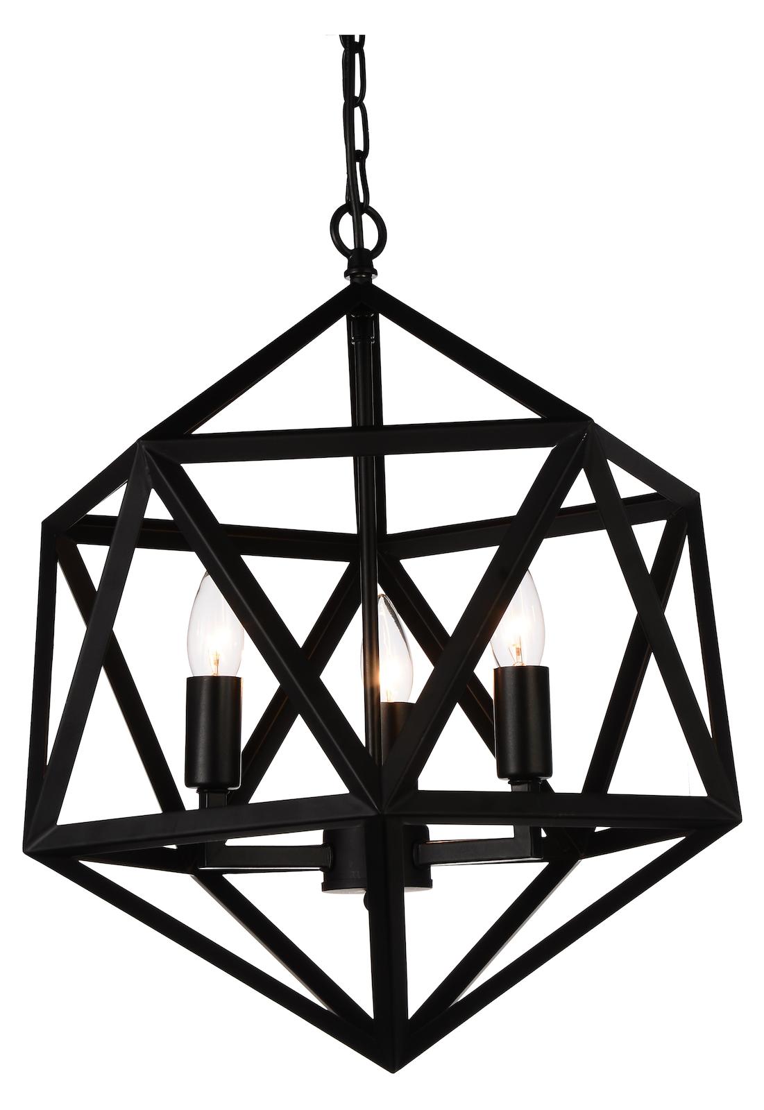 4 Light Up Pendant With Black Finish by CWI Lighting