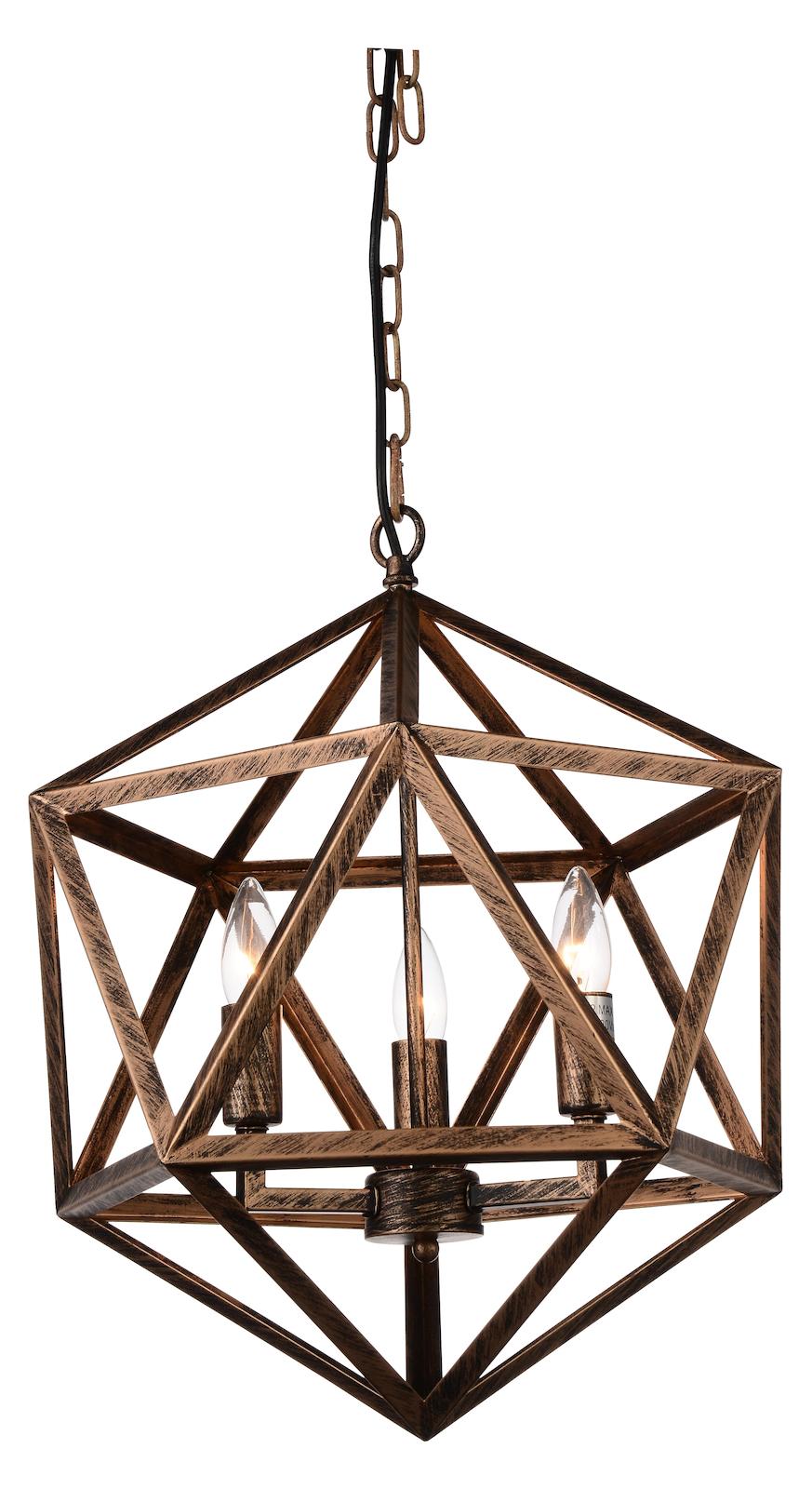 4 Light Up Pendant With Antique Forged Copper Finish by CWI Lighting