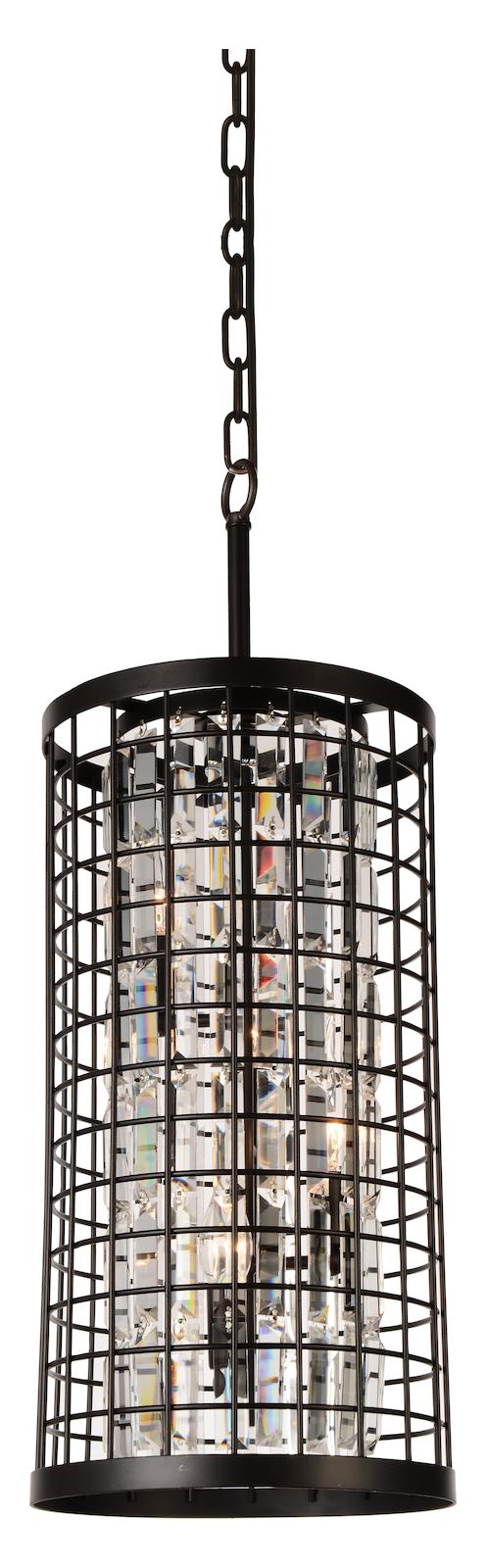 4 Light Up Chandelier With Brown Finish by CWI Lighting