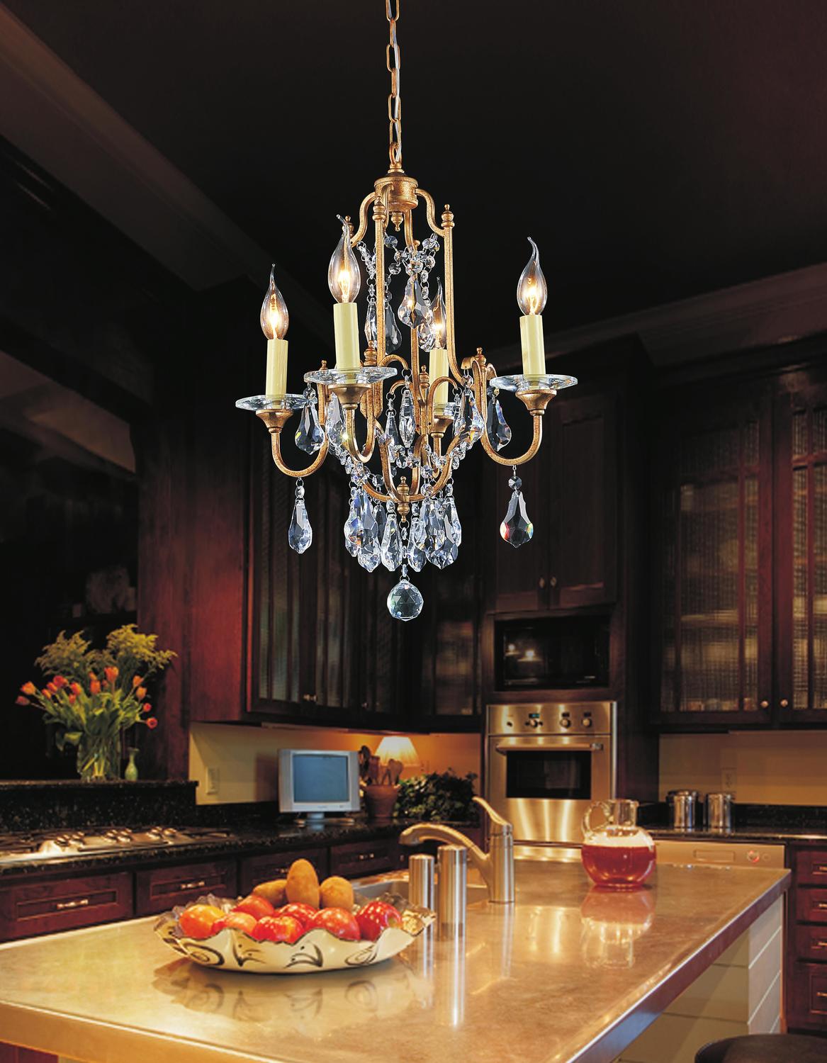 4 Light Up Chandelier With Oxidized Bronze Finish by CWI Lighting