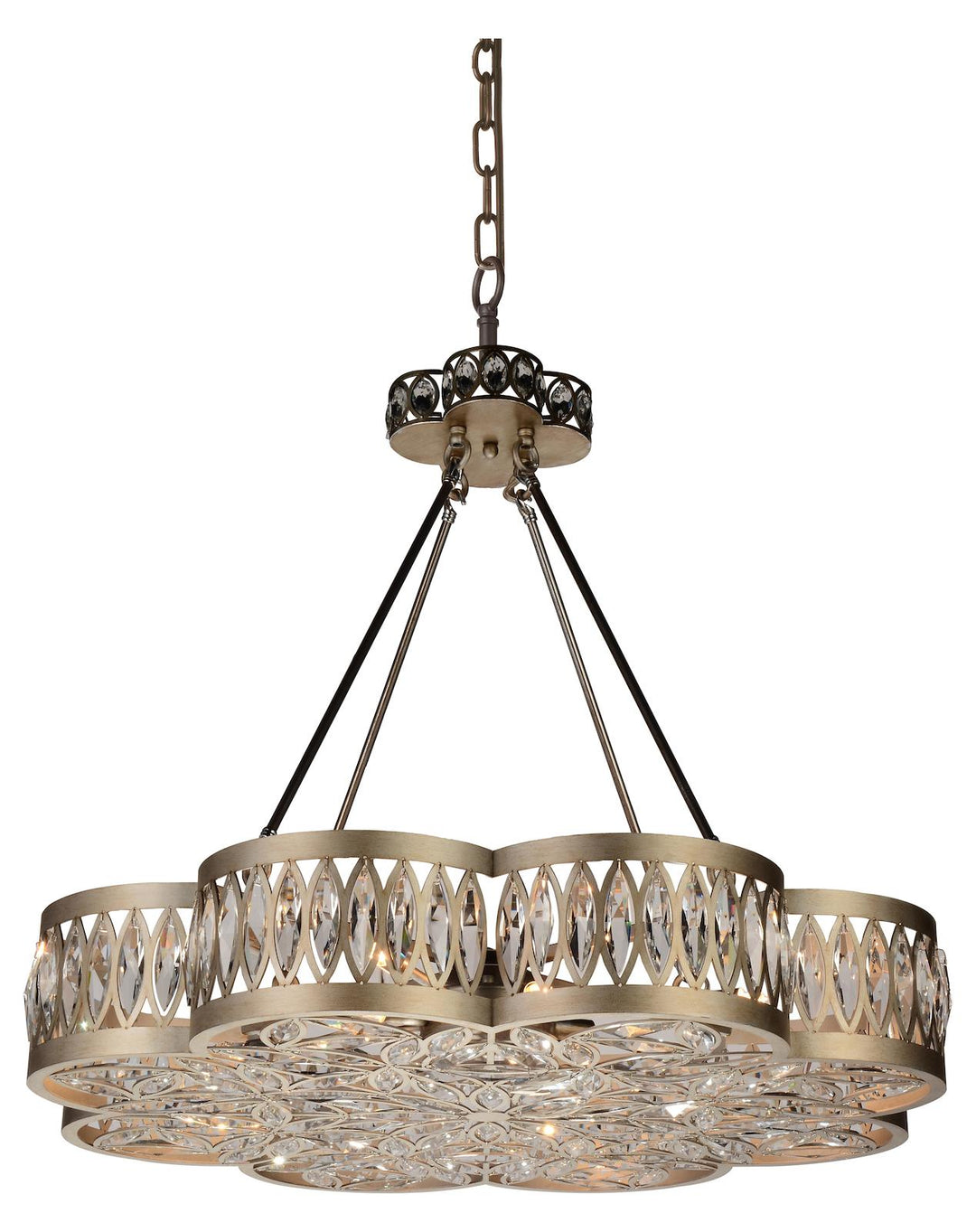 8 Light  Chandelier With Champagne Finish by CWI Lighting