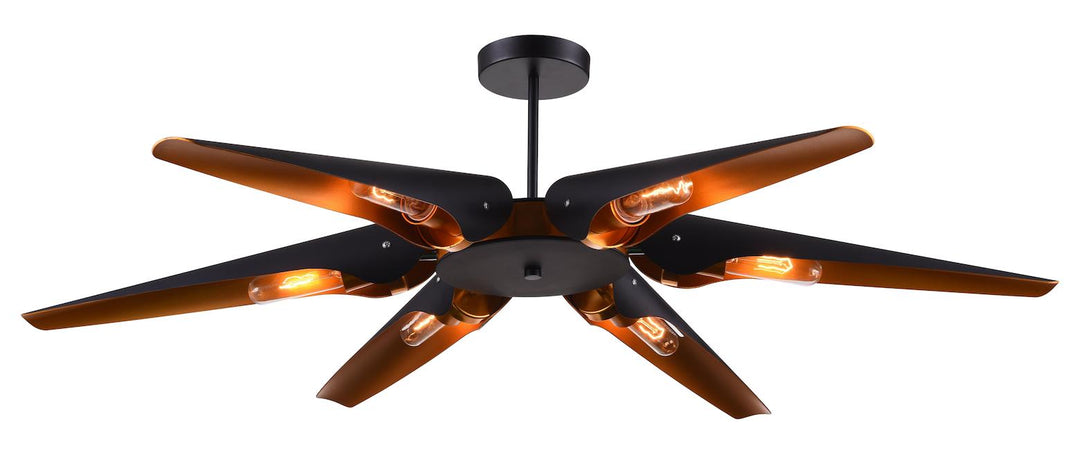 6 Light  Chandelier With Matte Black Finish by CWI Lighting
