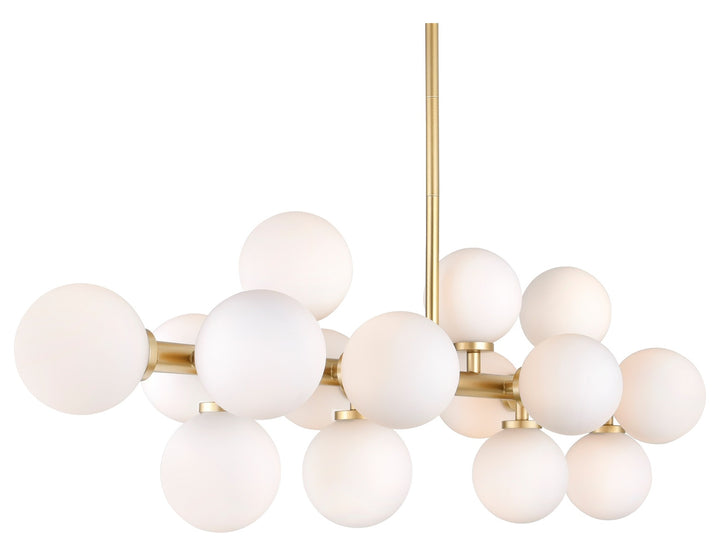 16 Light  Chandelier With Gold Finish