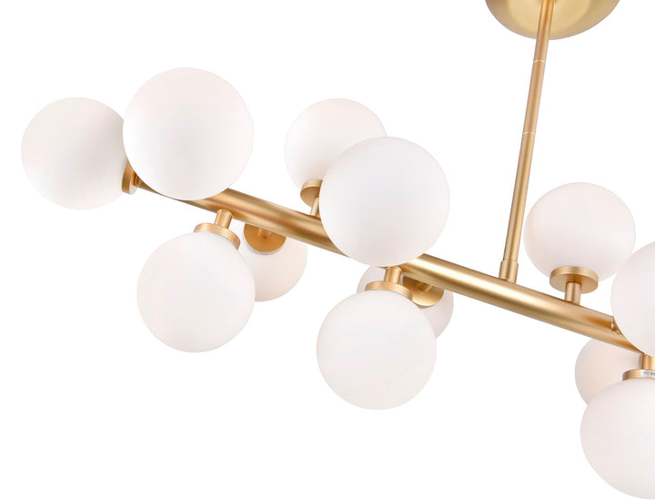 16 Light  Chandelier With Gold Finish