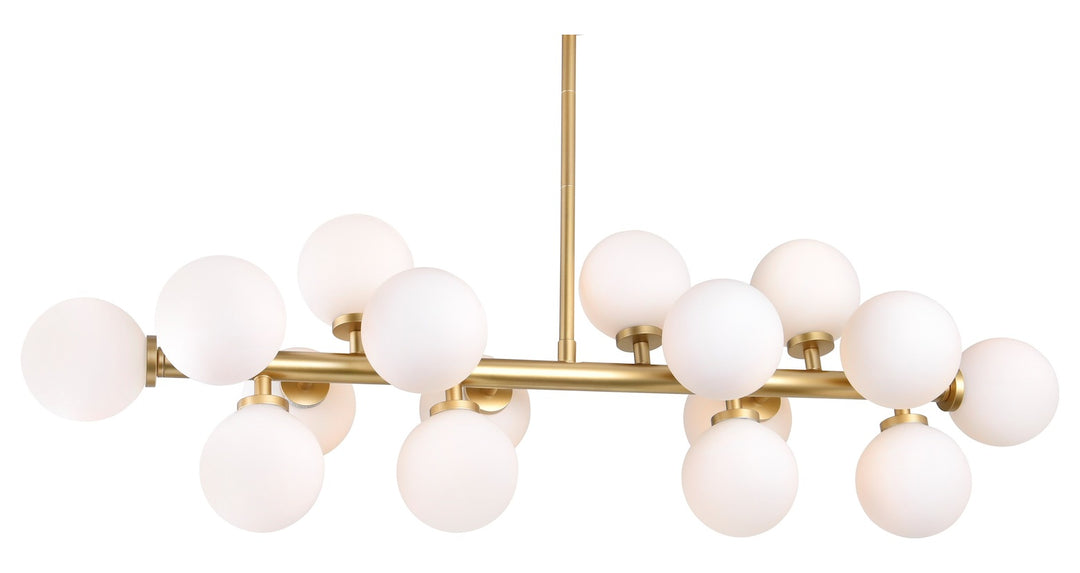 16 Light  Chandelier With Gold Finish