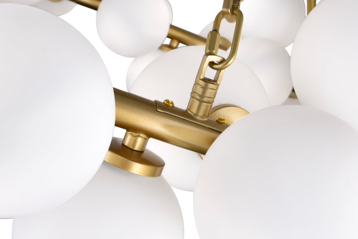 45 Light  Chandelier With Gold Finish