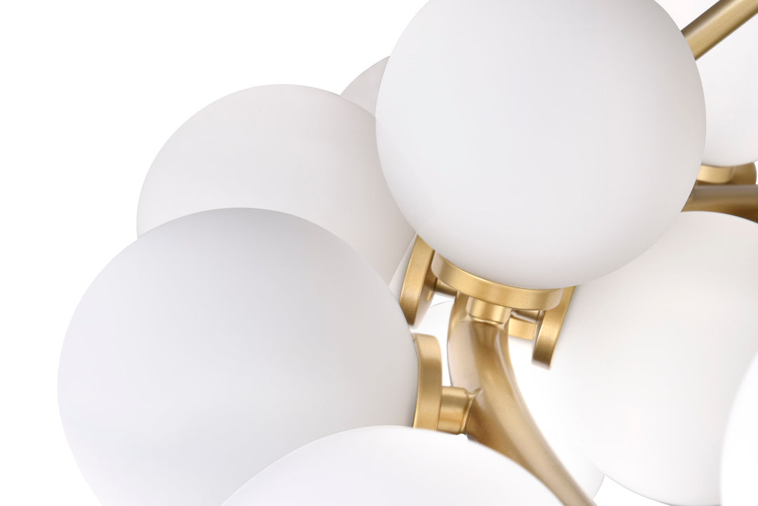 45 Light  Chandelier With Gold Finish
