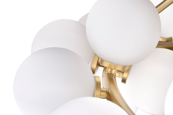 45 Light  Chandelier With Gold Finish