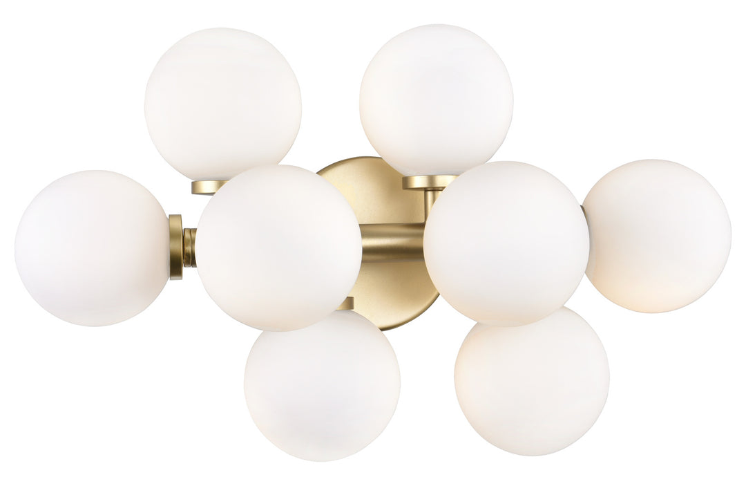 8 Light Wall Sconce With Gold Finish by CWI Lighting